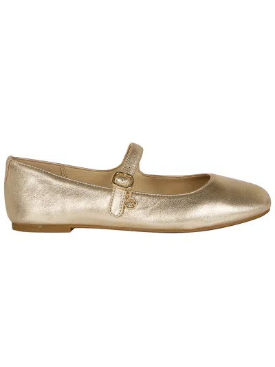 Michael Michael Kors Metallic Leather Mary Jane Ballet Flats In Neutral