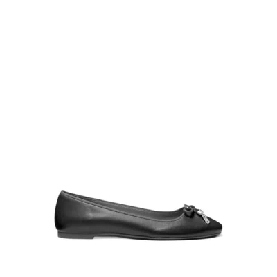 Michael Michael Kors Leather Ballet Flats In Black