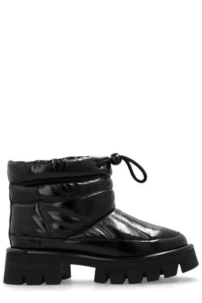 Michael Michael Kors Barton Crackled Patent Leather Boots In Black