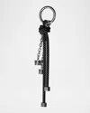 Michael Michael Kors Beaded Chain & Cord Bag Charm In Black