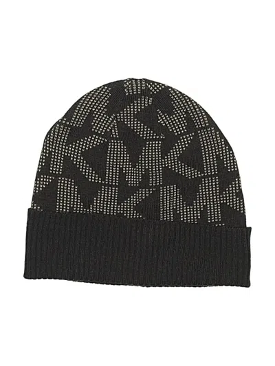 Pre-owned Michael Michael Kors Beanie Hat In Black