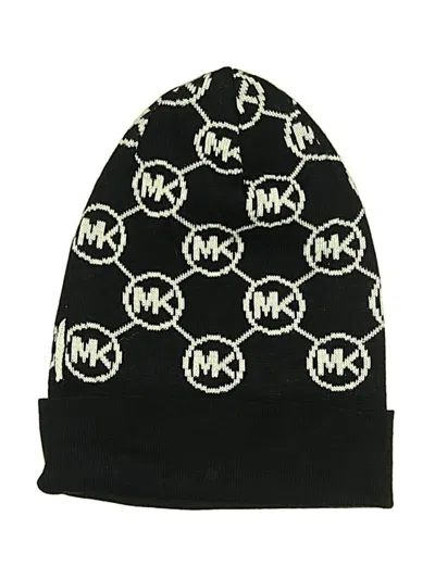Pre-owned Michael Michael Kors Beanie Hat In Black