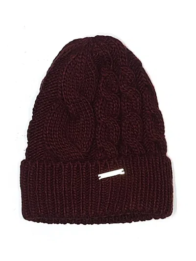 Pre-owned Michael Michael Kors Beanie Hat In Burgundy