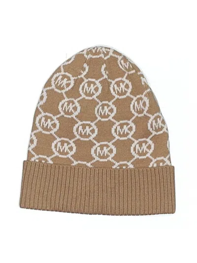 Pre-owned Michael Michael Kors Beanie Hat In Tan