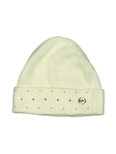 Pre-owned Michael Michael Kors Beanie Hat In White