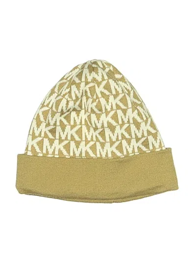 Pre-owned Michael Michael Kors Beanie Hat In Yellow