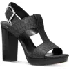 Michael Michael Kors Becker T Strap Womens Leather Slingbacks T-strap Heels In Black