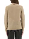 Michael Michael Kors Beige Merino Wool Sweaters In Green