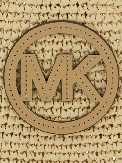 Michael Michael Kors Beige Polypropylene Shoulder Bag In Brown