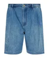 Michael Michael Kors Wide-leg Denim Shorts In Blue