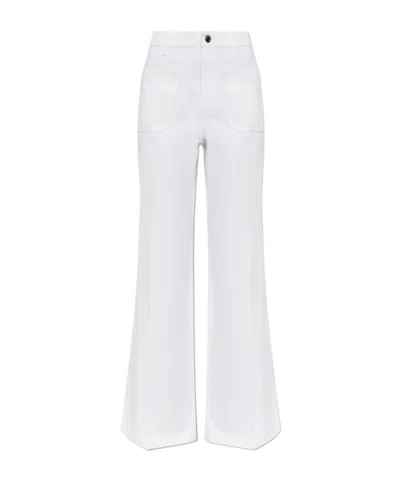 Michael Michael Kors Patch-pocket Flared Trousers In White