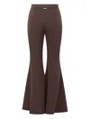 Michael Michael Kors Belt-loops Flared Trousers In Brown