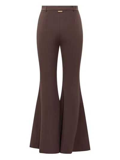 Michael Michael Kors Belt-loops Flared Trousers In Brown