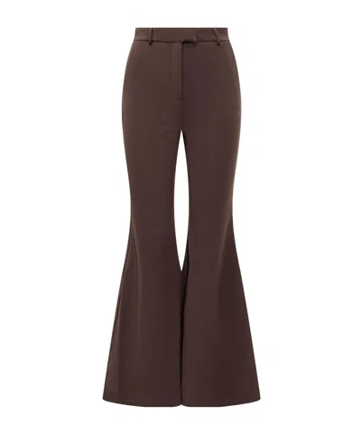 Michael Michael Kors Belt-loops Flared Trousers In Brown