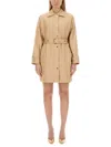 Michael Michael Kors Michael Kors Cotton Trench Coat In Neutrals