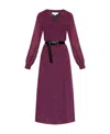 Michael Michael Kors Women's Kate Micro Giraffe-print Midi-dress In Red