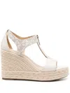 Michael Michael Kors Berkley 100mm Wedge Espadrilles In Neutrals