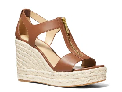 Michael Michael Kors Berkley Wedge Sandal In Brown