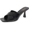 Shop Michael Michael Kors Bhfo Womens Criss-cross Faux Leather Slide Sandals In Black