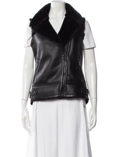 Pre-owned Michael Michael Kors Biker Jacket In Black