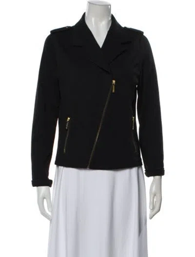 Pre-owned Michael Michael Kors Biker Jacket In Black