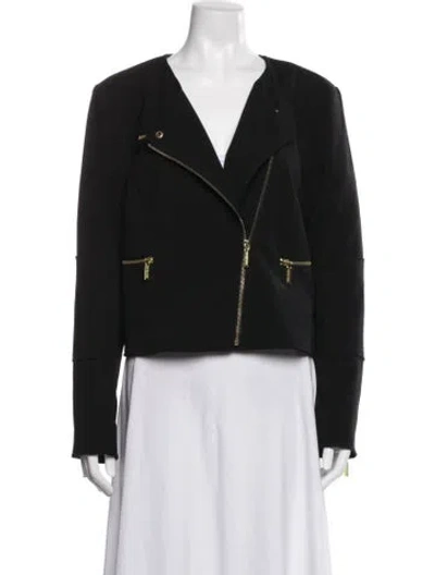 Pre-owned Michael Michael Kors Biker Jacket In Black