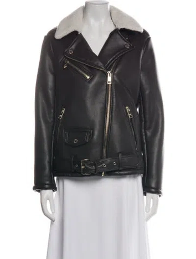 Pre-owned Michael Michael Kors Biker Jacket In Black