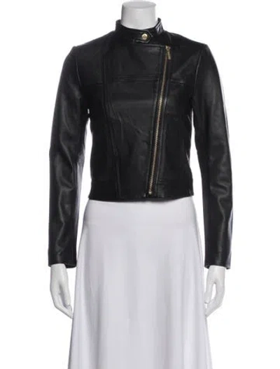 Pre-owned Michael Michael Kors Biker Jacket In Black