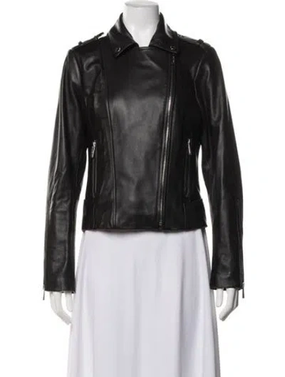 Pre-owned Michael Michael Kors Biker Jacket In Black