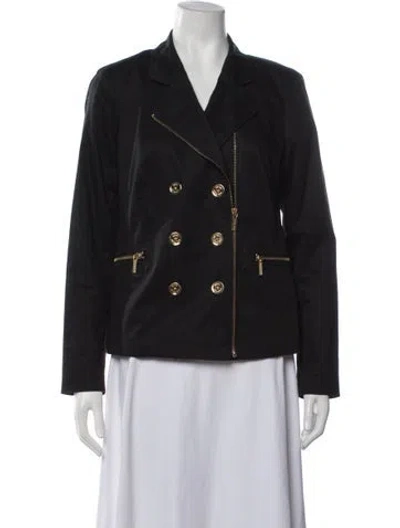 Pre-owned Michael Michael Kors Biker Jacket In Blue