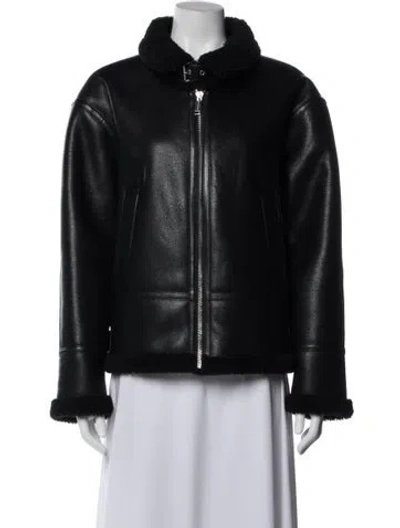 Pre-owned Michael Michael Kors Biker Jacket In Blue