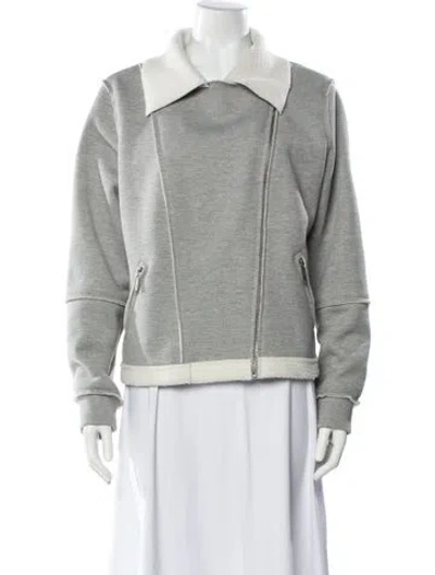 Pre-owned Michael Michael Kors Biker Jacket In Gray