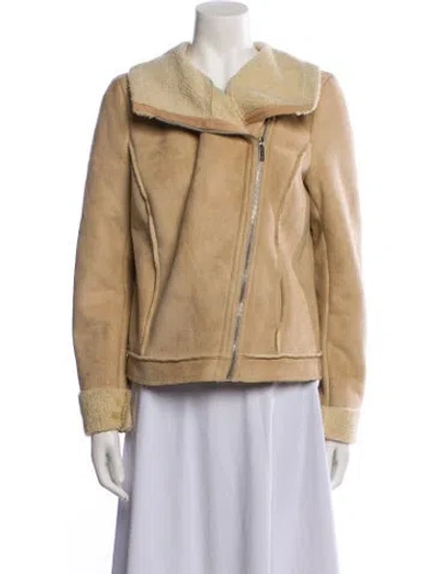 Pre-owned Michael Michael Kors Biker Jacket In Neutral