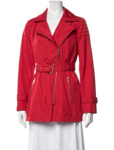 Pre-owned Michael Michael Kors Biker Jacket In Red
