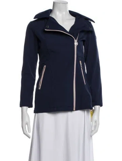 Pre-owned Michael Michael Kors Biker Jacket W/ Tags In Blue