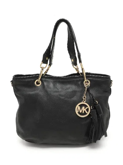 Pre-owned Michael Michael Kors Leather Shoulder Bag In Black