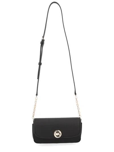 Michael Michael Kors Nolita Small Pebbled Leather Crossbody Bag In Black