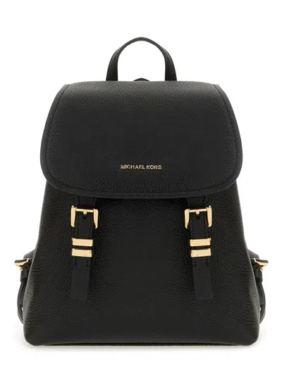 Michael Michael Kors Black Cow Leather Backpack