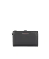 Michael Michael Kors Adele Leather Wallet In Black