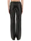 Michael Michael Kors Black Pants With Belt Loops In Leather Woman In Black