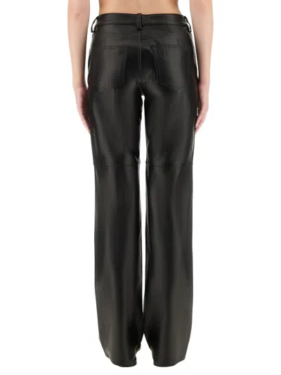 MICHAEL MICHAEL KORS MICHAEL MICHAEL KORS BLACK LAMB LEATHER TROUSERS