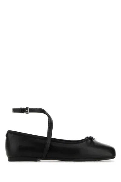 Michael Michael Kors Black Leather Collette Ballerinas