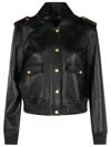 Michael Michael Kors Flap-pocket Leather Jacket In Black