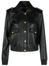 Michael Michael Kors Flap-pocket Leather Jacket In Black