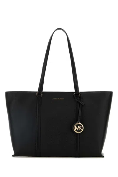 MICHAEL MICHAEL KORS MICHAEL MICHAEL KORS BLACK LEATHER LARGE TEMPLE SHOPPING BAG
