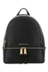 Michael Michael Kors Black Leather Medium Rhea Backpack