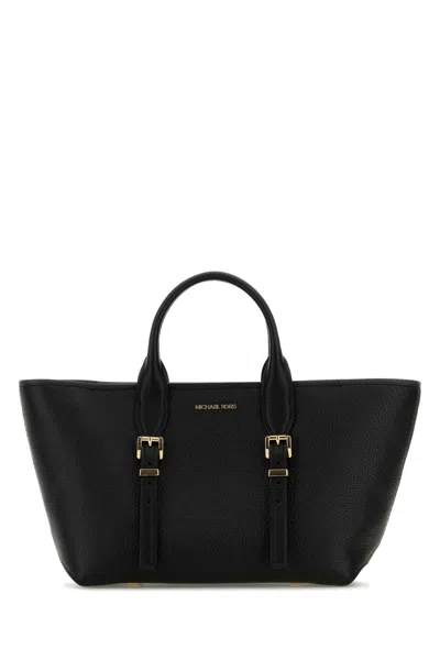 MICHAEL MICHAEL KORS MICHAEL MICHAEL KORS BLACK LEATHER MOORE SHOPPING BAG