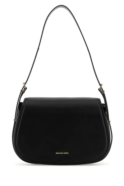 MICHAEL MICHAEL KORS MICHAEL MICHAEL KORS BLACK LEATHER MOORE SHOULDER BAG