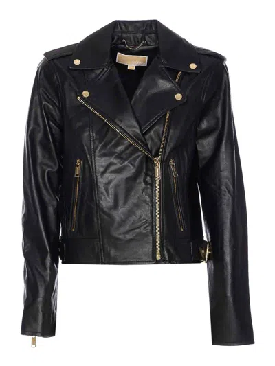 Michael Michael Kors Black Leather Moto Jacket