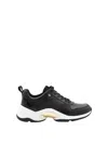 Michael Michael Kors Black Leather Orion Trainer Sneakers In Black